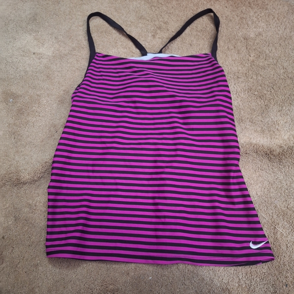 Nike Other - Nike Women's Magenta and Black Striped Swim Coverup